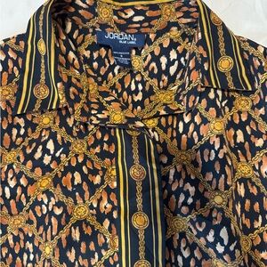 Vintage Black and Gold Geometric Shirt